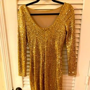 Calvin Klein cocktail dress. Size 4. Gold sequins